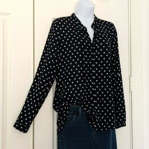 Alice Blue navy heart blouse